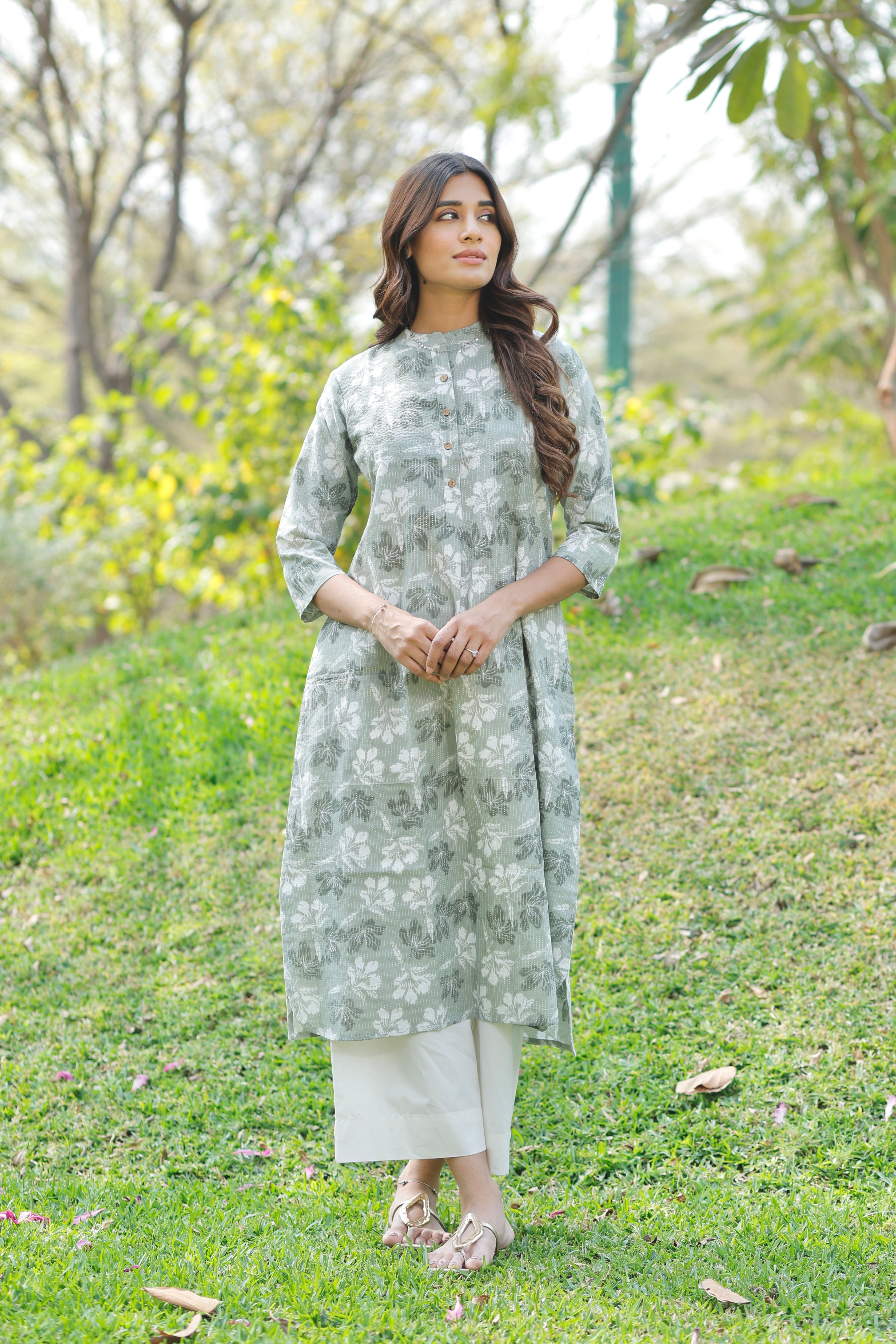 Basil Bloom Printed Cotton Kurta