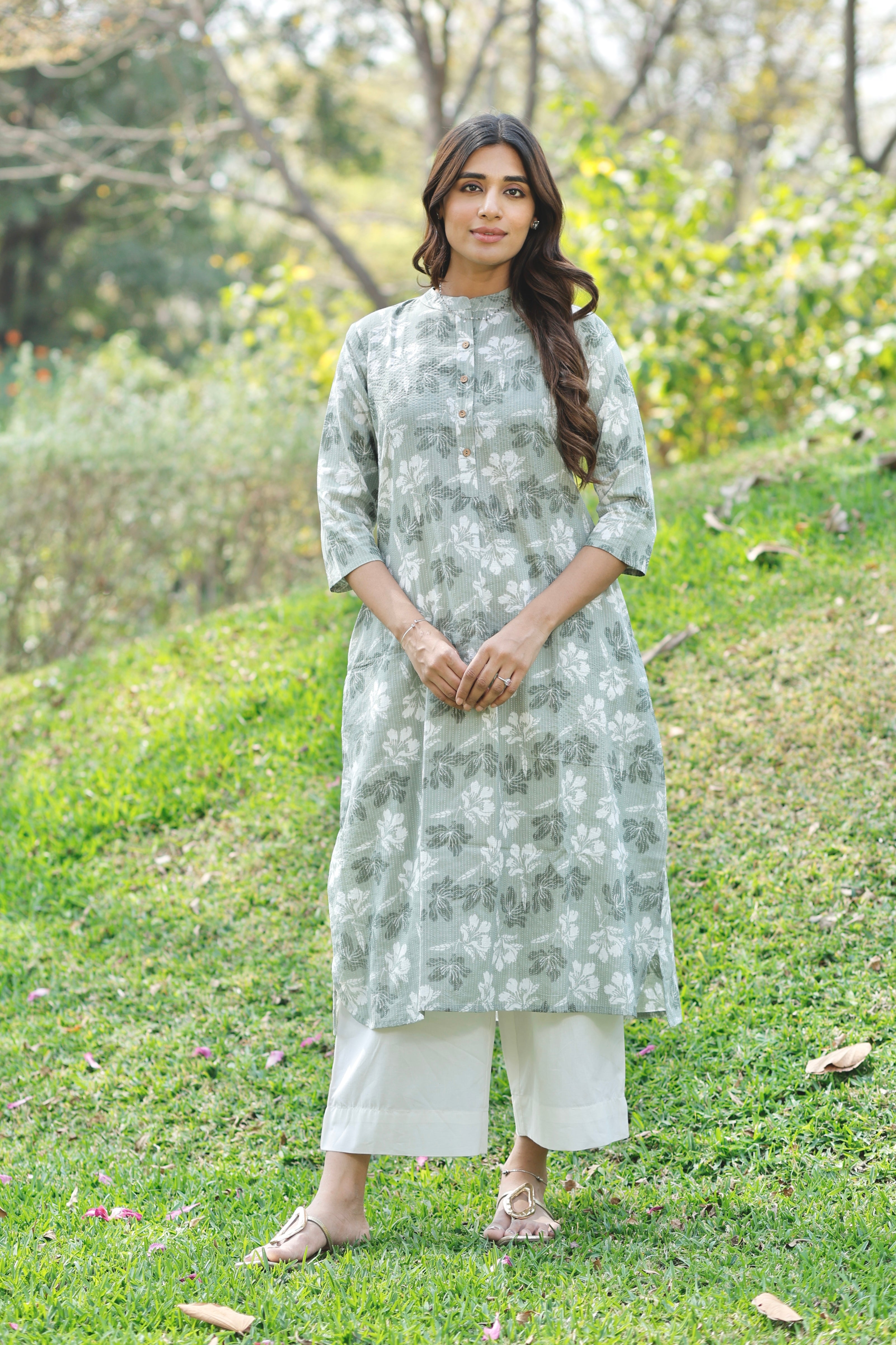 Basil Bloom Printed Cotton Kurta
