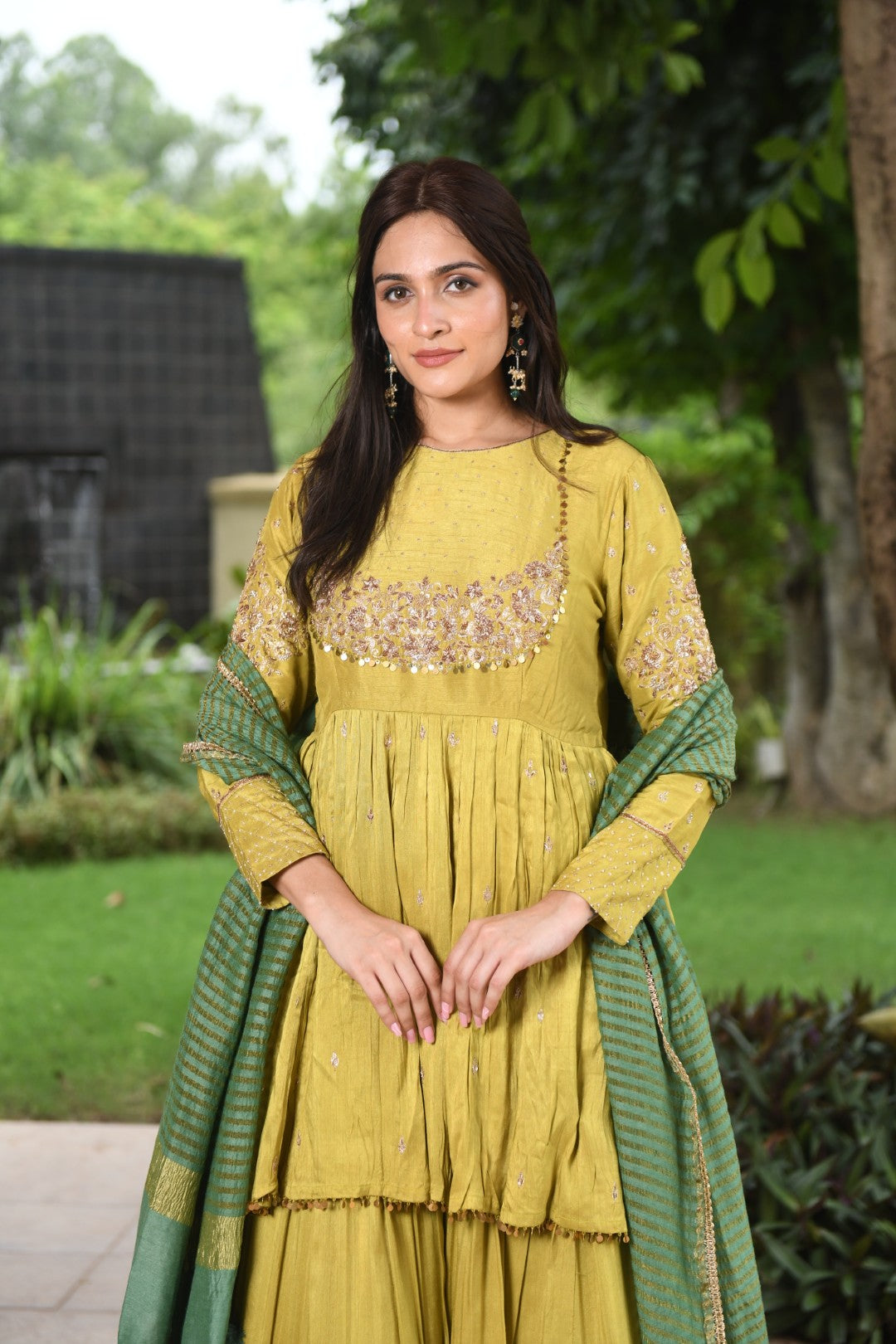 LIME GREEN RIWAYAT PEPLUM SET