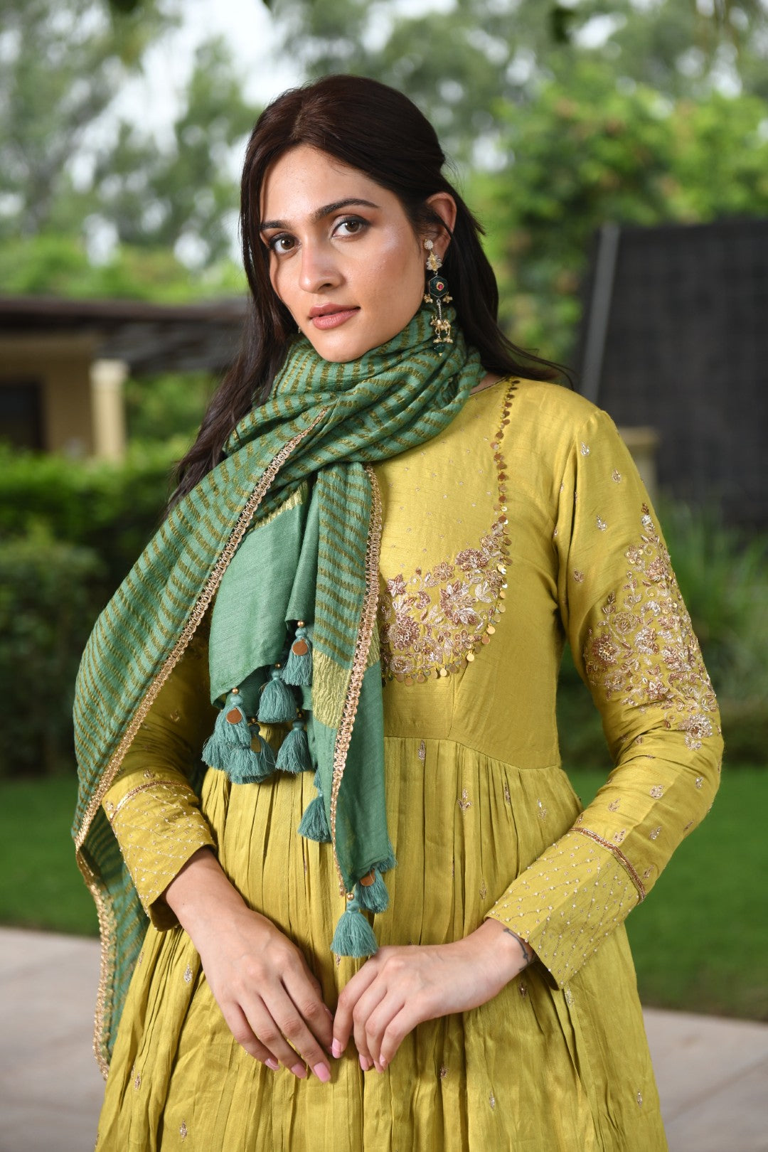 LIME GREEN RIWAYAT PEPLUM SET