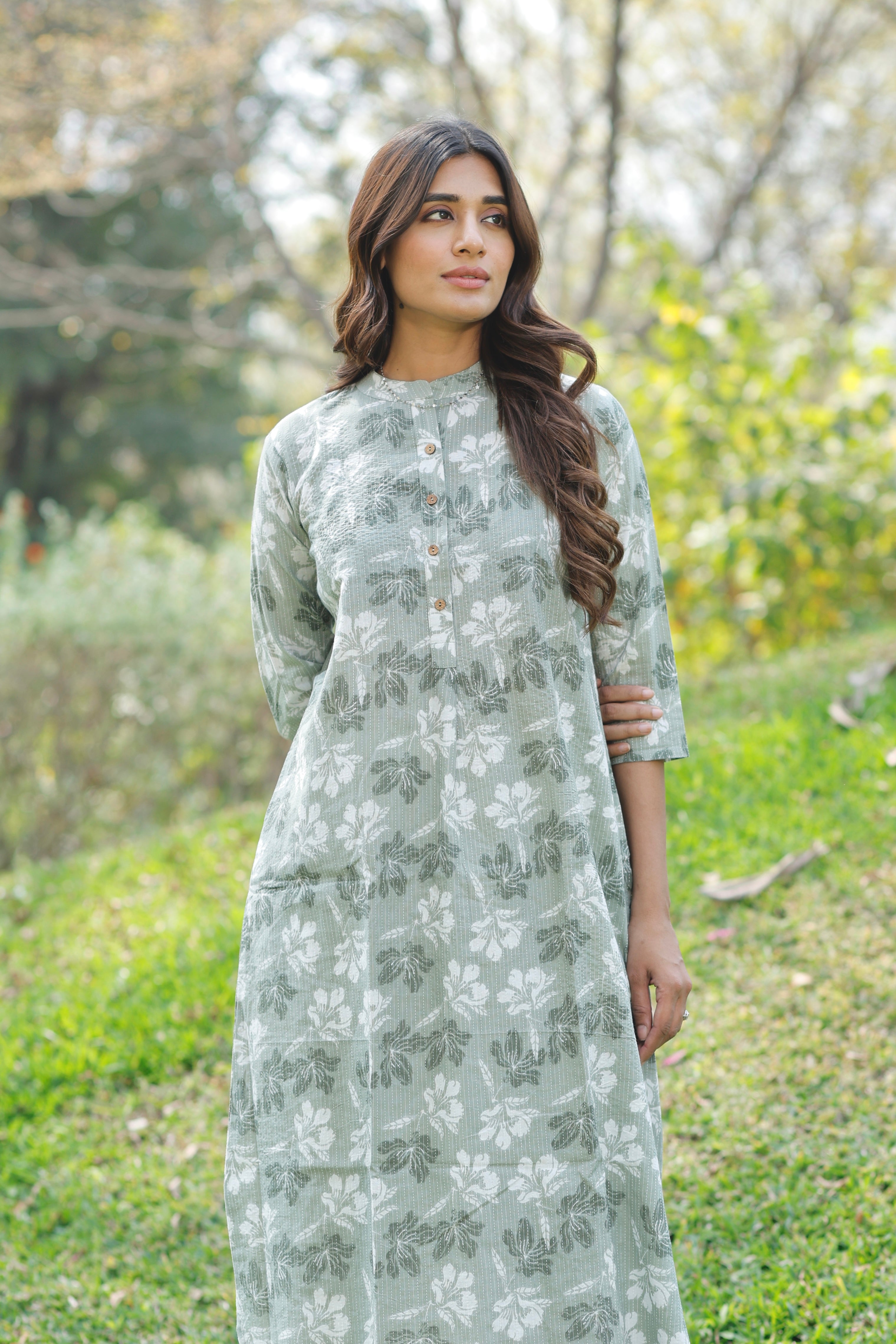 Basil Bloom Printed Cotton Kurta