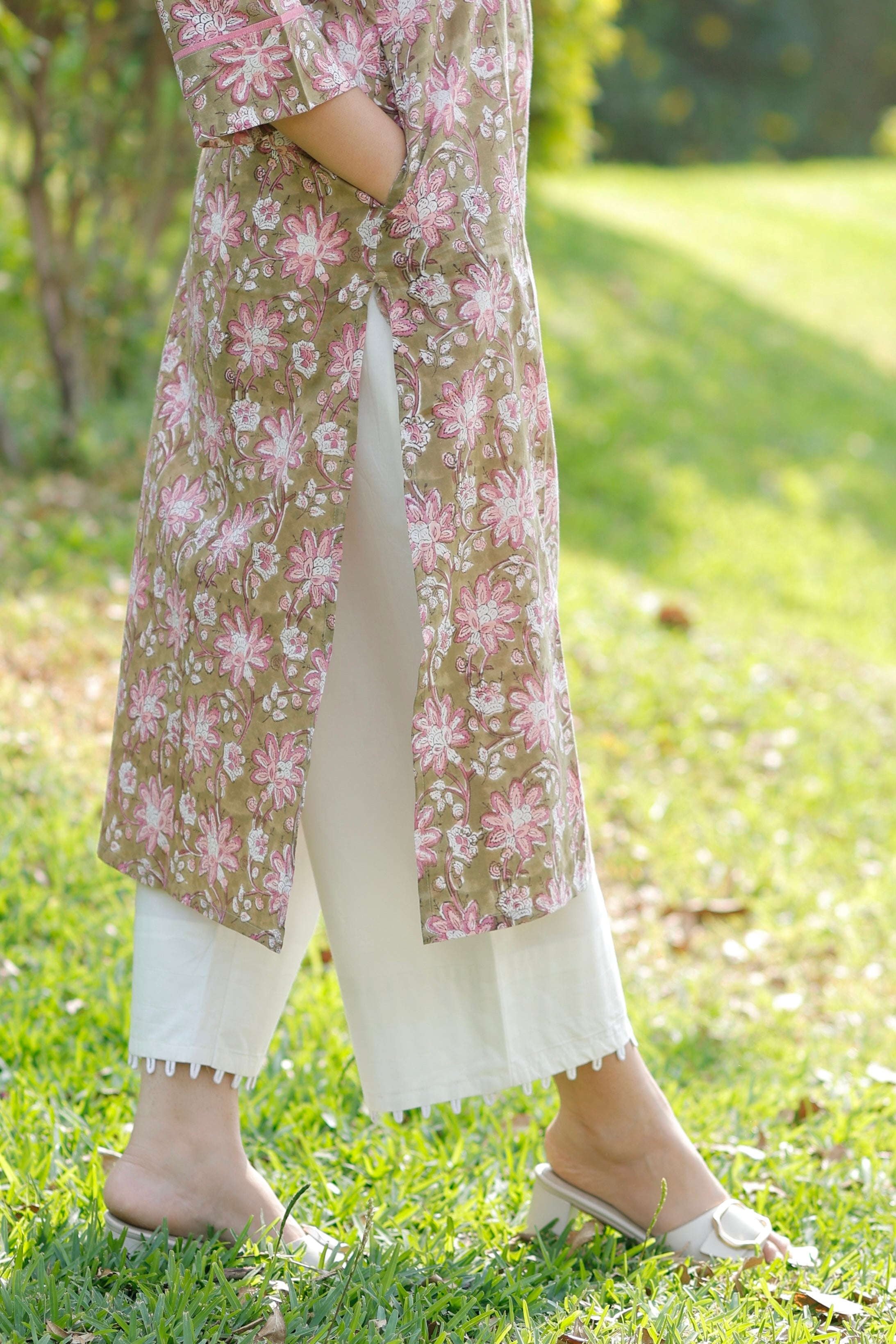 Premium cotton off white pants