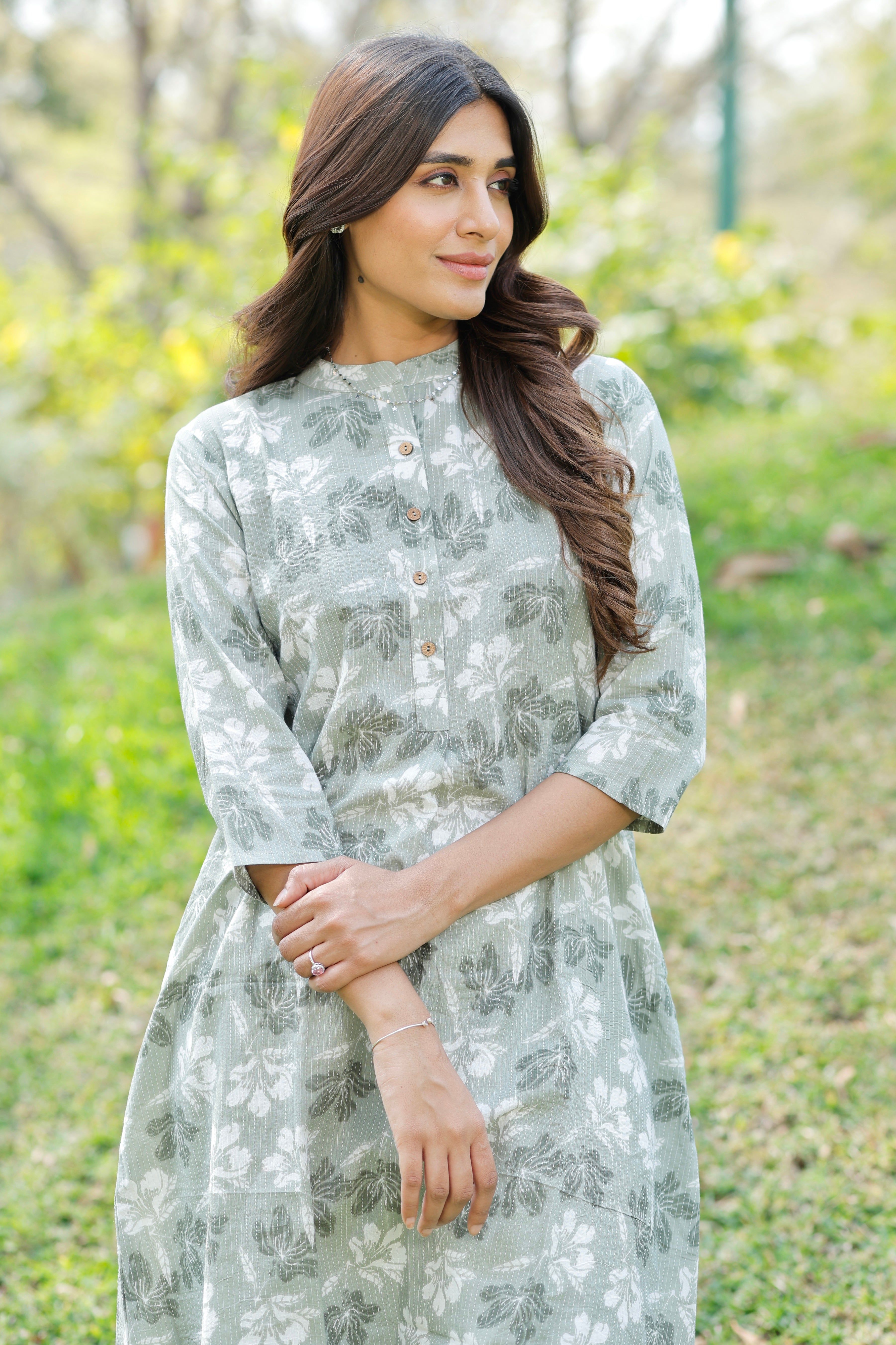 Basil Bloom Printed Cotton Kurta