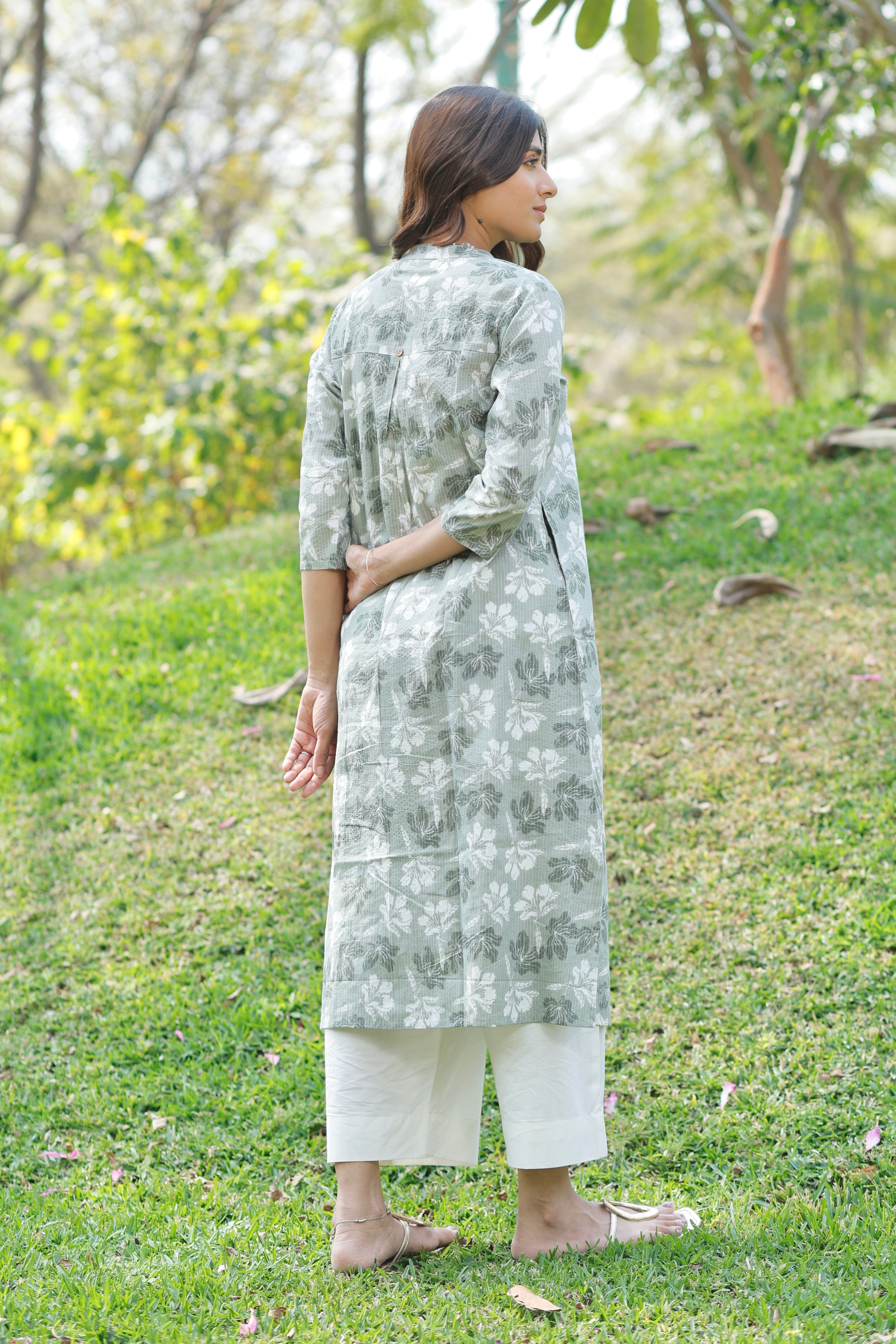 Basil Bloom Printed Cotton Kurta
