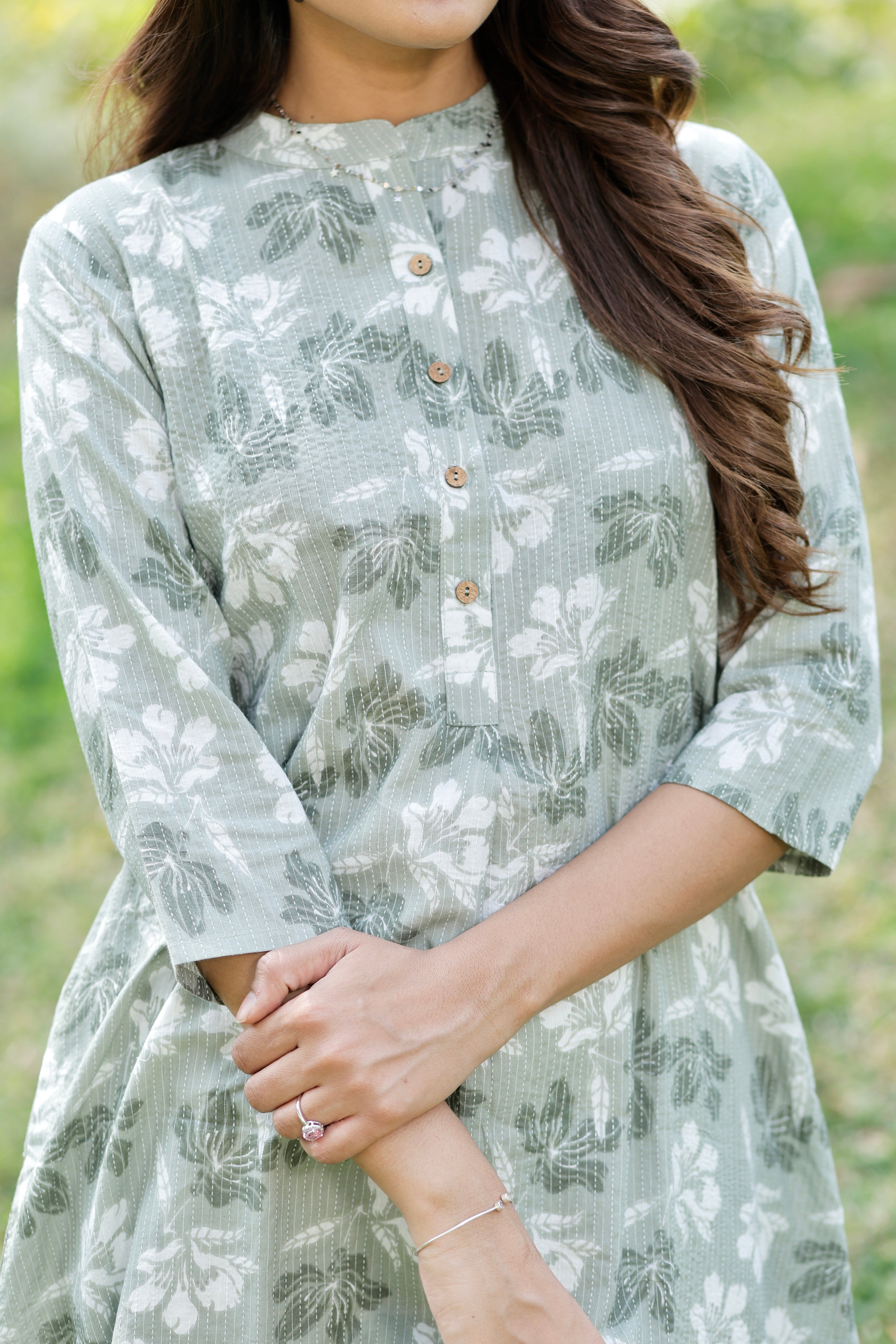 Basil Bloom Printed Cotton Kurta